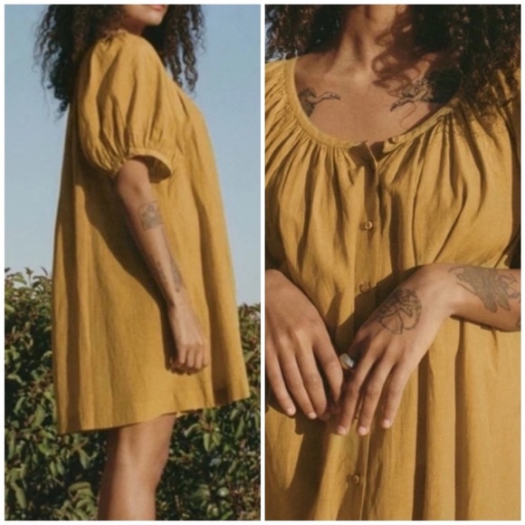 DÔEN Josette Gathered Organic Cotton-blend
Voile Mini Dress (driftwood)… - Picture 8 of 9